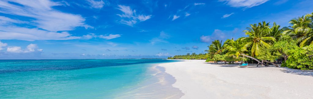 Maldives,Island,Beach.,Tropical,Landscape,Of,Summer,Scenery,,White,Sand